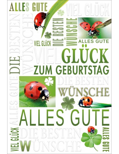 Geburtstagskarte - Schrift mit...