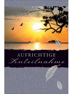 Trauerkarte - Aufrichtige...