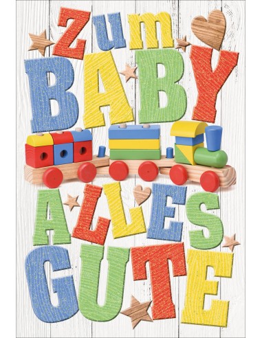 Geburtskarten- Zum Baby alles Gute