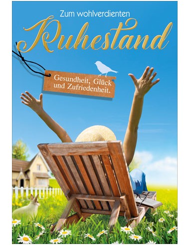 Ruhestand - Liegestuhl im Garten