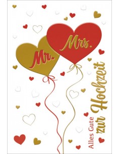 Hochzeitskarte - Mr. & Mrs.